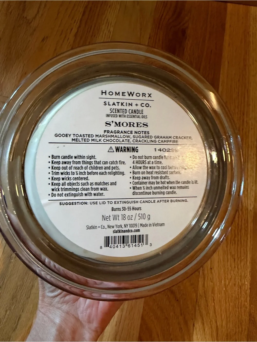 Smores Slatkin Candle. 18 oz 4-Wick Glass Jar Candle. Brand New